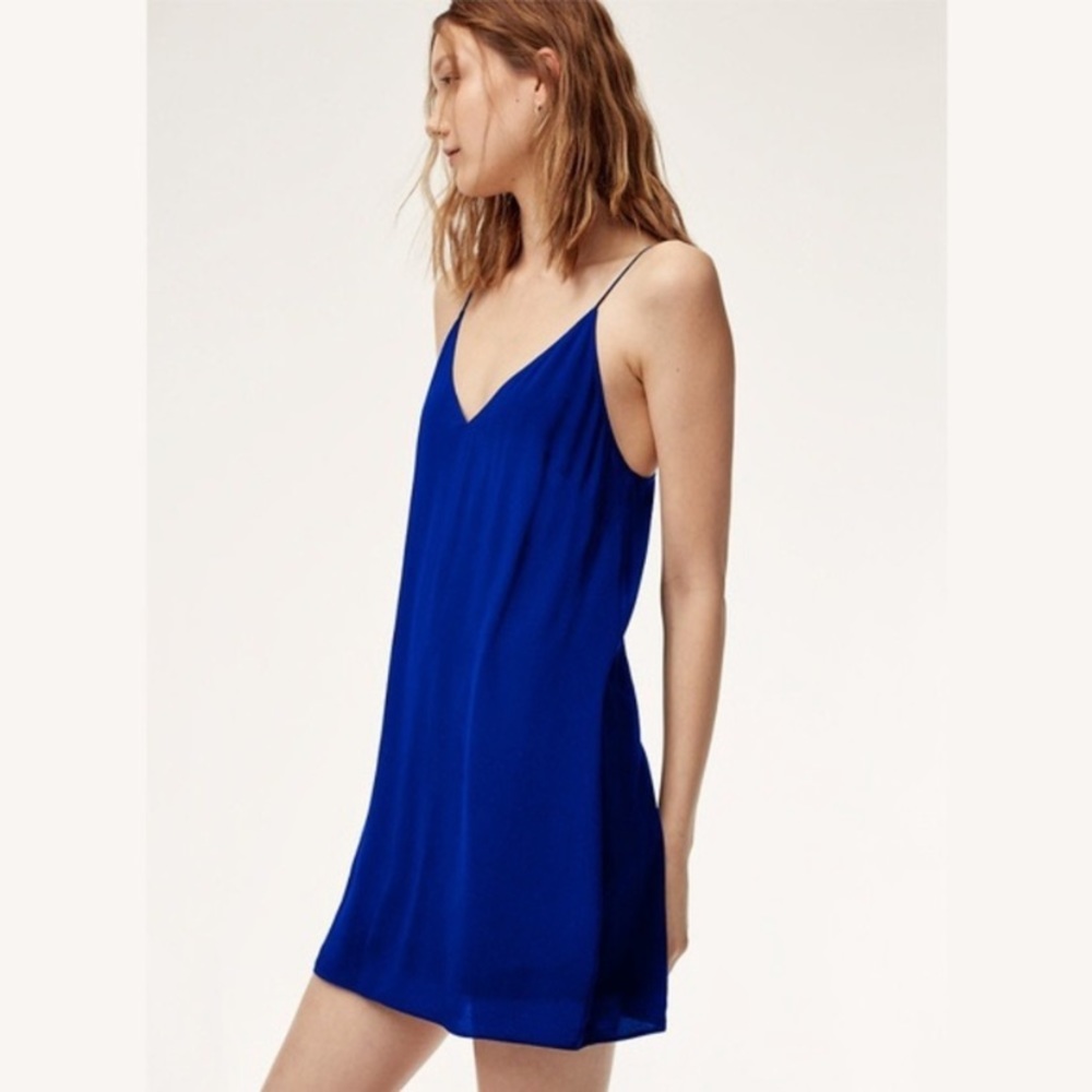 ARITZIA Royal Blue Wilfred Free Vivienne Mini Cami dress in Medium